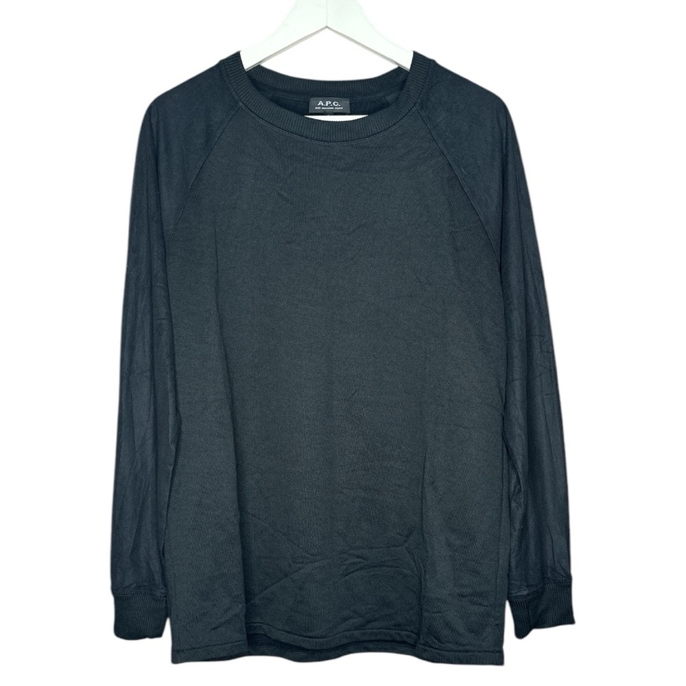 A.P.C. Rue Madame Paris Black Sweater Top Size Large